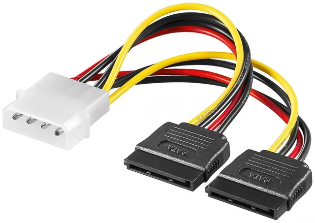 Molex till SATA-strömförgrening 4-pin