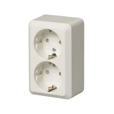 Socket outlet schuko 2-g screwless term