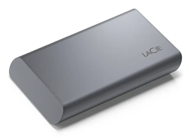 2 TB LaCie Mobile SSD Secure, USB-C - Grå
