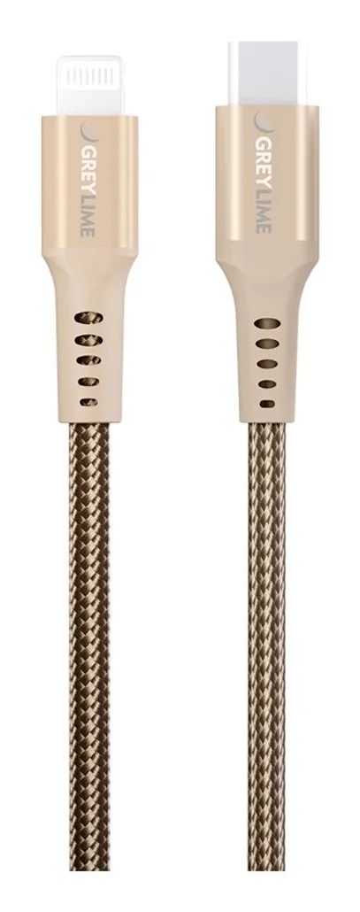 Braided USB-C to Lightning Cable Beige 3 m