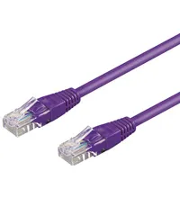 Patchkabel CAT 5e, U/UTP, violett, 1,5 m kopparklädd aluminiumtråd (CCA)