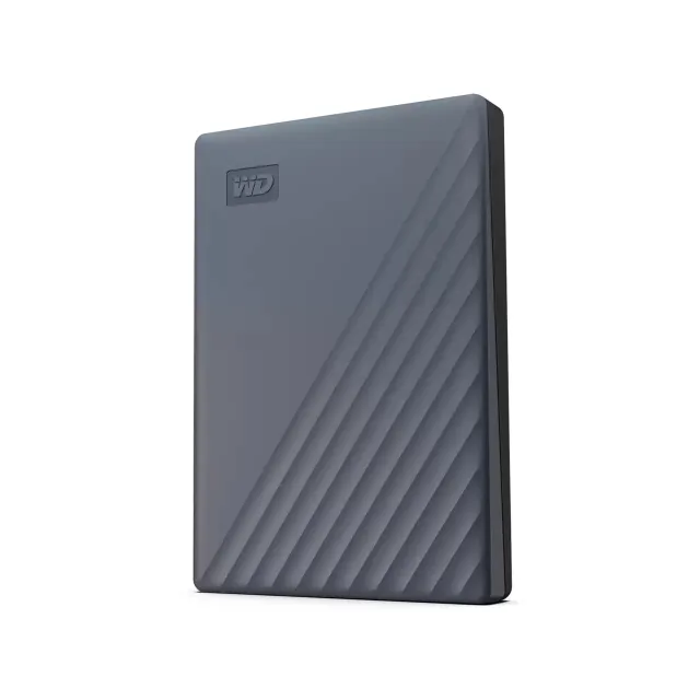 WD My Passport WDBWML0020BGY - Hårddisk - krypterat - 2 TB - extern (portabel) - USB 3.2 Gen 1 (USB-C kontakt) - 256 bitars AES - silikongrå