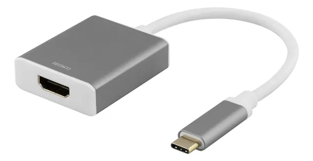 USB-C till HDMI adapter - 4K - 0,2m - Grå/Silver
