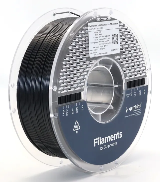 High Speed ABS - Svart - 1.75mm ø - 1 kg