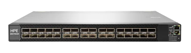 HPE SN3700cM with NVIDIA Cumulus - M-Series - switch - L3 - Administrerad - 32 x 100 Gigabit QSFP28 - bakre till främre luftflödet - rackmonterbar