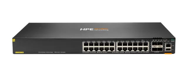 HPE Aruba Networking CX 6200F 24G 4SFP+ Switch - Switch - max. staplingsavstånd 10 kms - L3 - Administrerad - 24 x 10/100/1000 + 4 x 100/1000/10G SFP+