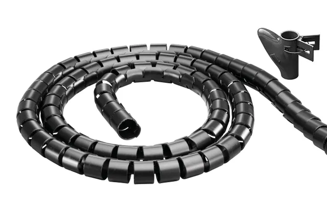 Kabelslukare i plast, 25mm diameter, 2,5m, verktyg, svart