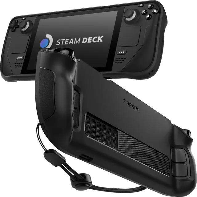 Rugged Armor, Omslag, Ånga, Svart, Termoplastisk polyuretan (TPU), Steam Deck