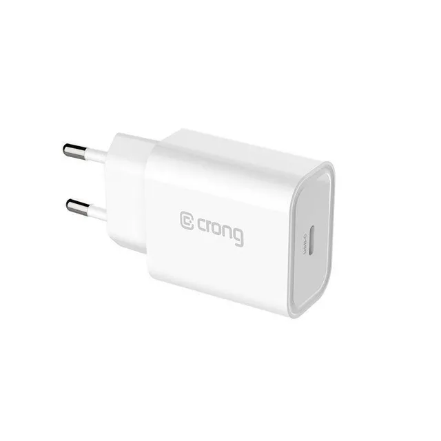 USB-C Travel Charger - USB-C Power Delivery 20W Wall Charger (White)