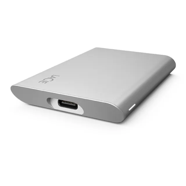 Portable SSD STKS1000400 - SSD - 1 TB - extern (portabel) - USB (USB-C kontakt) - moon silver - med Seagate Rescue Data Recovery