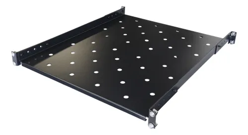 19-FH78G, Hylla till rackskåp, Svart, Metall, 60 kg, 56,6 cm
