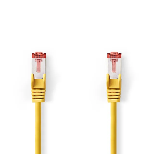 CAT6 Nätverkskabel | RJ45 hane | RJ45 hane | S/FTP | 15.0 m | Rund | LSZH | Gul | Label