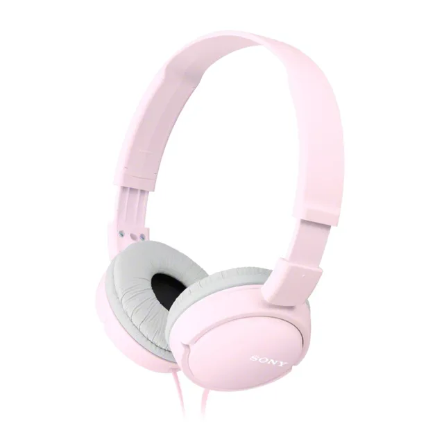 MDR-ZX110AP - Hörlurar med mikrofon - fullstorlek - kabelansluten - 3,5 mm kontakt - rosa