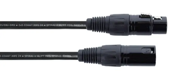 ED 3 FM, XLR (3-pin), Honkoppling, XLR (3-pin), Hankoppling, 3 m, Svart