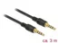 - Ljudkabel - 4-poligt minijack hane till 4-poligt minijack hane - 3 m - svart