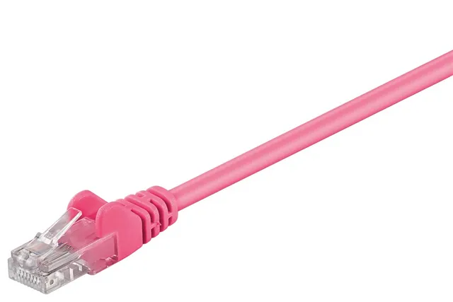 Patchkabel CAT 5e, U/UTP, magenta, 5 m kopparklädd aluminiumtråd (CCA)