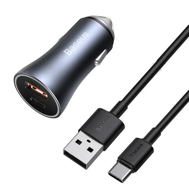 Golden Contactor Pro car charger USB + USB-C QC4.0+ PD SCP 40W (gray)