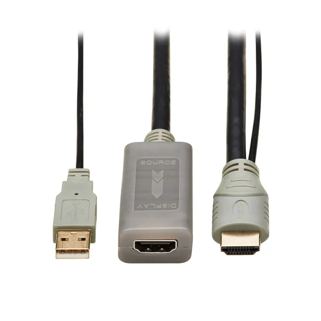 Tripp Lite Series HDMI Extension Cable with Active Repeater (M/F), 4K 60 Hz, HDR, 4:4:4, HDCP 2.2, 10 ft. (3.1 m), TAA - HDMI-förlängningskabel