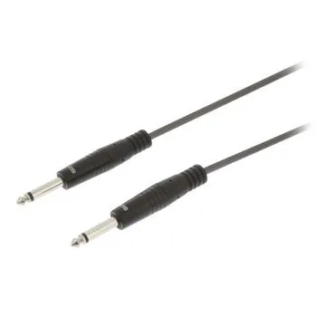 Instrumentkabel 6,3 mm 3 m, Svart