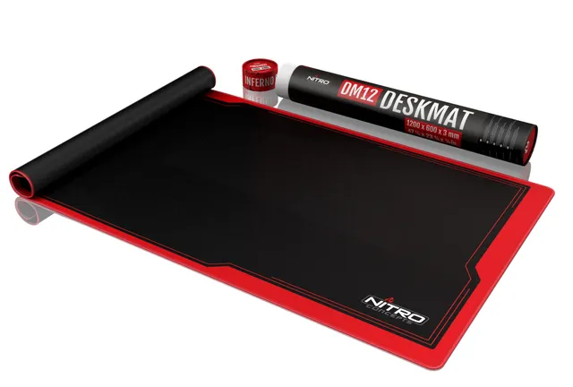 Nitro Concepts Deskmat DM12 - Tangentbord och musdyna - infernoröd