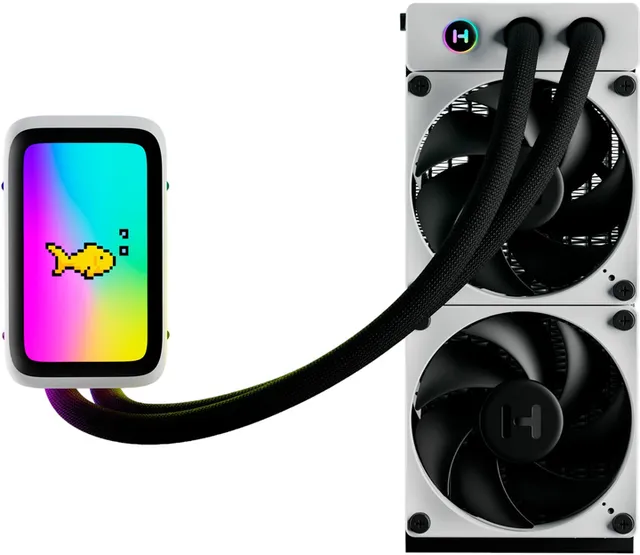 THICC Q60 240mm ARGB -nestejäähdytin, Black/White