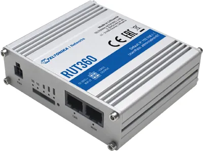 Trådlös 3G/4G-router Teltonika RUT360, WiFi 4, 2 LTE antenner, 2 portar, SIM-slot