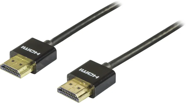 HDMI-kabel 1.4 ha-ha Tunn Svart 2 m