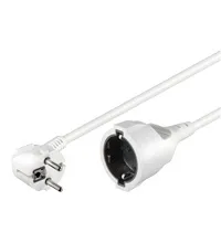 goobay - Förlängningskabel för ström - power CEE 7/7 (hane) vinklad till CEE 7/4 (hona) - AC 250 V - 10 A - 2 m - vit
