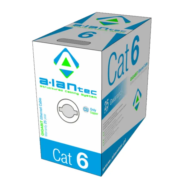 ALANTEC bulk cable - 305 m - light grey - Grå - 305m
