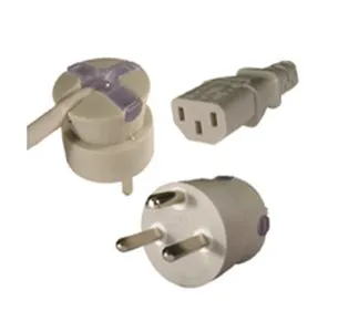 Straight appliance plug earthed to C13, H05