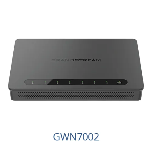 Grandstream GWN7002 - Router 6-portars switch - 1GbE - väggmonterbar