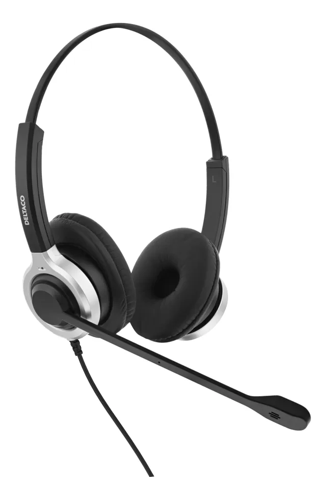 Office Delo-0652 USB-headset, svart