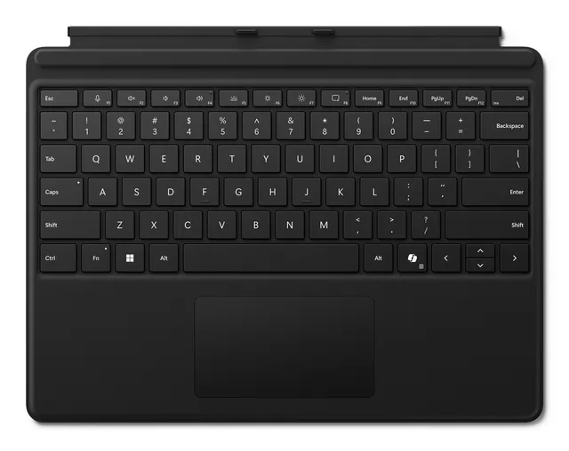 Surface Pro Keyboard - Tangentbord - med pekdyna, accelerometer - bakgrundsbelyst - svart - för Surface Pro 8, Pro 9, Pro X