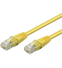 Patchkabel CAT 5e, U/UTP, gul, 15 m kopparklädd aluminiumtråd (CCA)