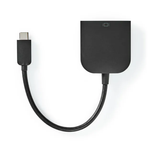 USB-C™ Adapter | USB 3.2 Gen 1 | USB-C™ Hane | DVI-D 24+1-Pin Hona | 1080p | 0.20 m | Rund | Nickelplaterad | PVC | Svart | Kuvert