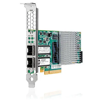 HPE 571SFP+ - Nätverksadapter - PCIe 2.0 x8 låg profil - 10 Gigabit SFP+ x 2 - för Apollo pc40, sx40 ProLiant DL360p Gen8, DL380p Gen8, DL388p Gen8