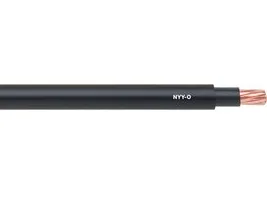 15500033/50 jordkabel NYY-J 5 G 1,5 mm² svart 50 m