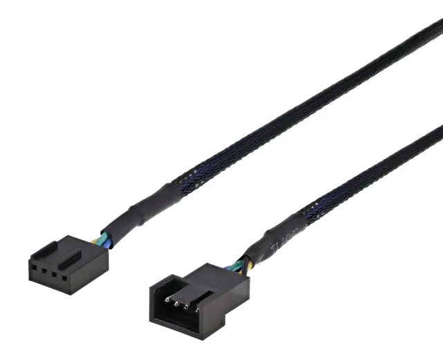 Extension cable for 4-pin fans 0.6m, black