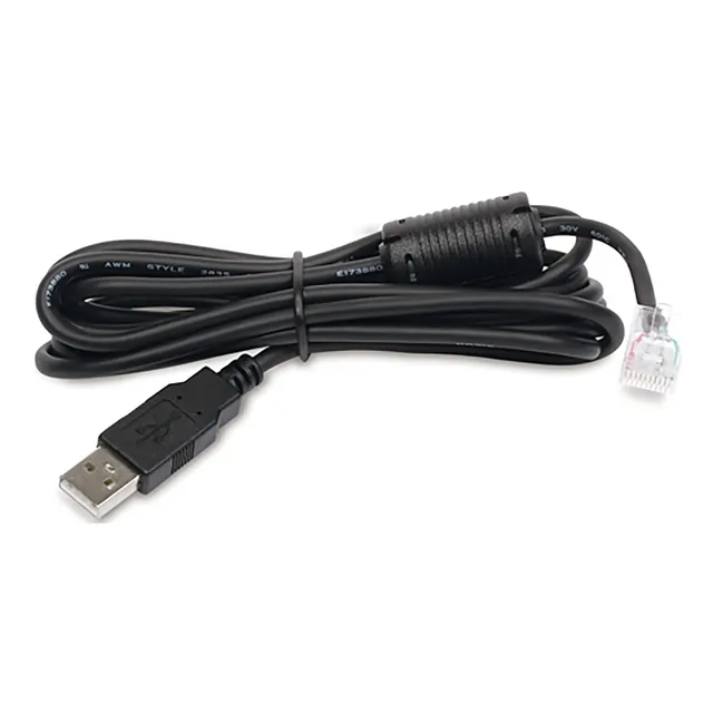 - USB-kabel - USB (hane) till RJ-45 (10 pin) (hane) - 1.8 m - svart - för Back-UPS LS 500