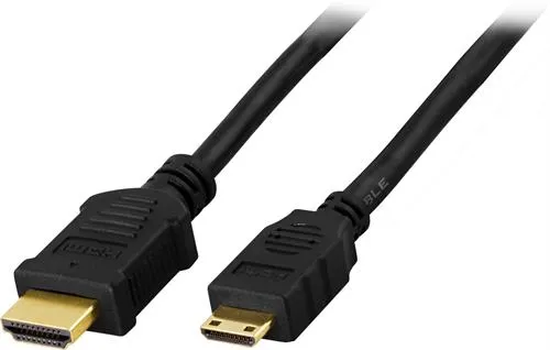 HDMI-kabel HDMI - Mini HDMI, 4K, Ethernet, svart, 2m