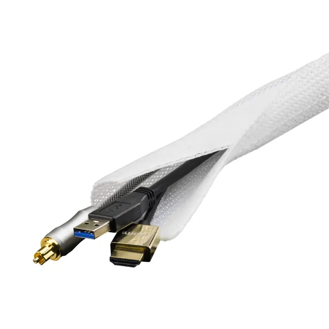 Kabelstrumpa nylon Vit 1.8 m