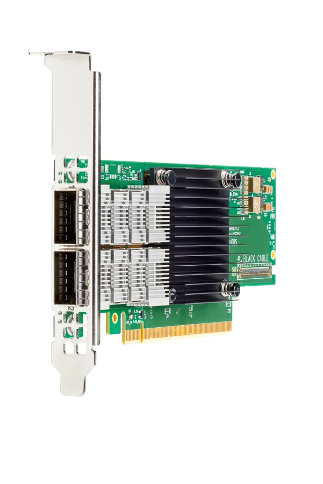 HPE InfiniBand HDR MCX653106A-HDAT - Nätverksadapter - PCIe 4.0 x16 låg profil - 200Gb Ethernet / 200Gb Infiniband QSFP56 x 2 - för ProLiant DL325 Gen