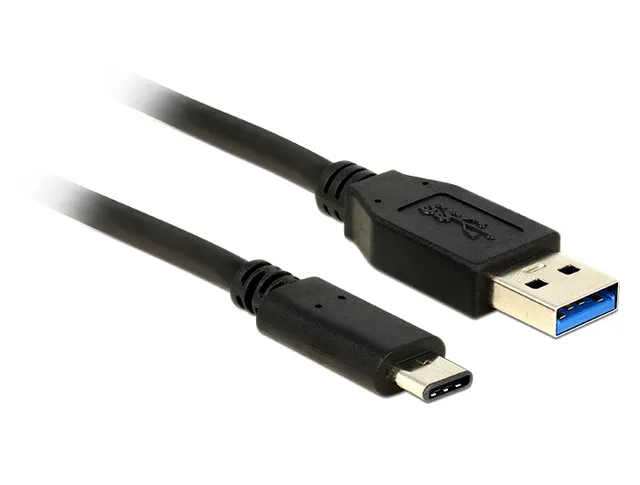 USB-A till USB-C-kabel Svart 0,5 m