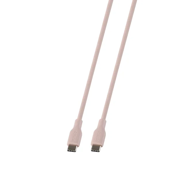 USB-C Laddningskabel 60W Silikon - Rosa - 1,5m