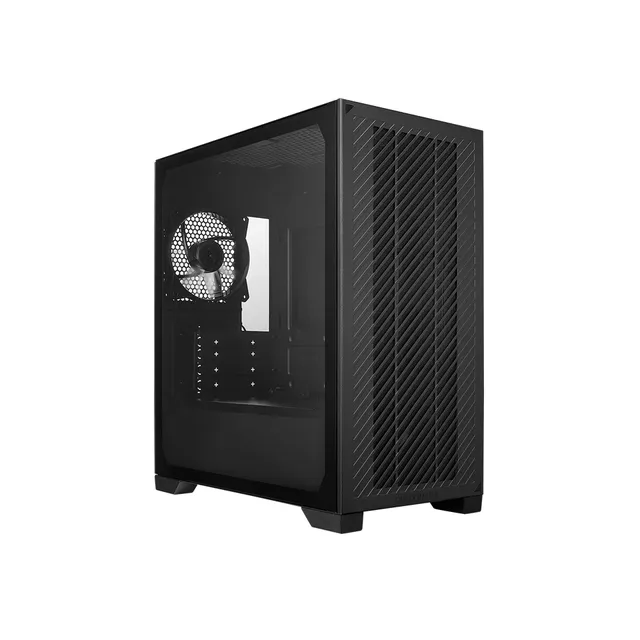 Elite 301 Lite -minitornikotelo ikkunalla, musta