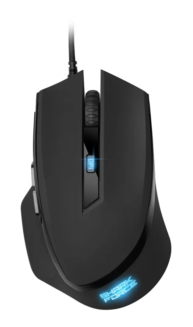 SHARK Force II black OPT U - Mouse - Optic - 6 knappar - Svart