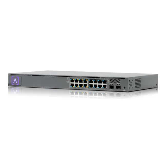 S16-POE 18-Port Switch (8-Port 1G RJ45 / 8-Port 1G RJ45 Total PoE+ 120W / 2-Port SFP)