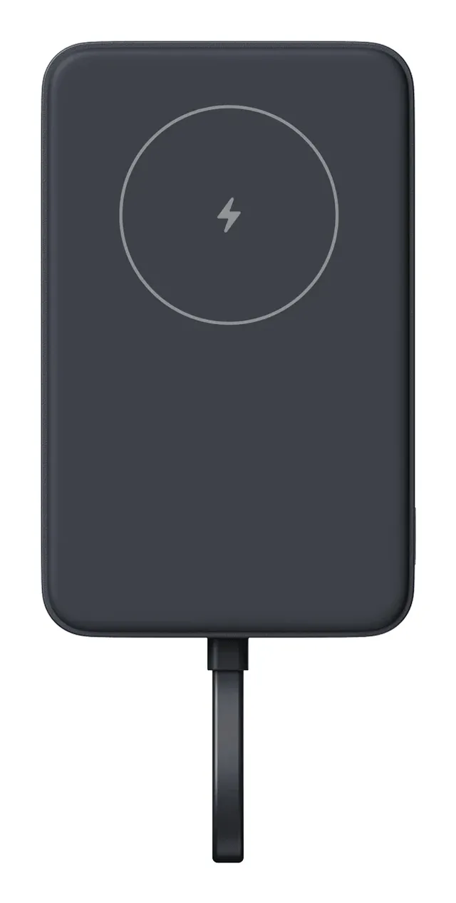 33W Magnetic Power Bank 10000mAh - Grey (Integrated Cable)