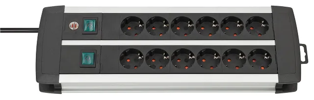 1391000912 Förlängningssladdar 3 M 12 Ac-utgångar Inomhus Svart, Vit