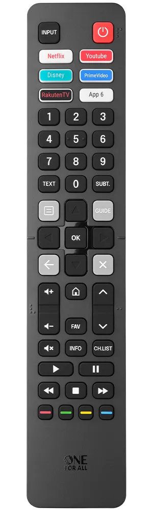 One For AllURC4916 ersättningsfjärrkontroll Hisense TV, svart